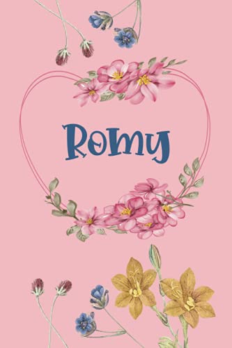 Romy: Schönes Geschenk Notizbuch personalisiert mit Namen Romy, perfektes Geburtstag für Mädchen und Frauen 6x9 Zoll,110 Seiten von Independently published